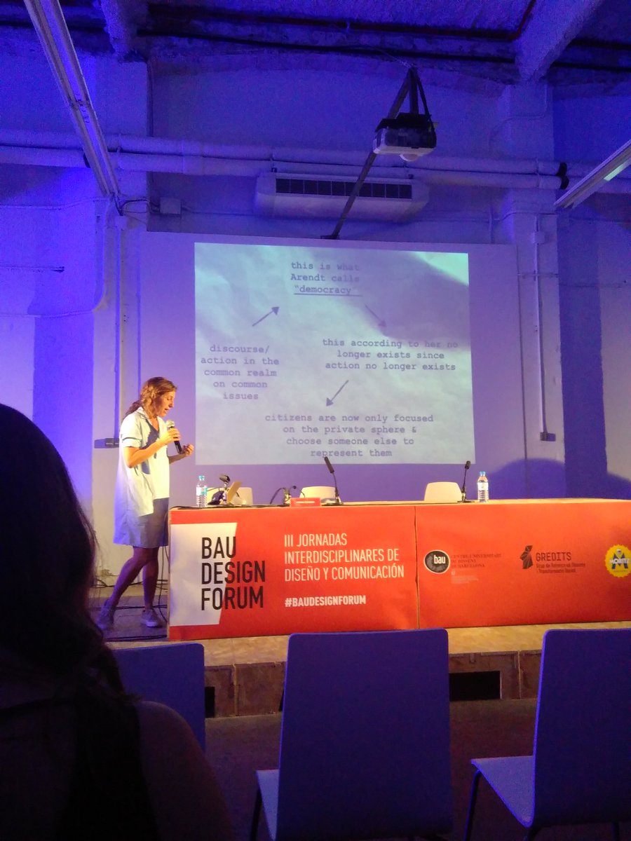 weareholon's tweet photo. Hi 👋 @DesignAsPolitic 💓 #BAUDesignForum @Bau_bcn #Arendt https://t.co/oG5uIxDAeg