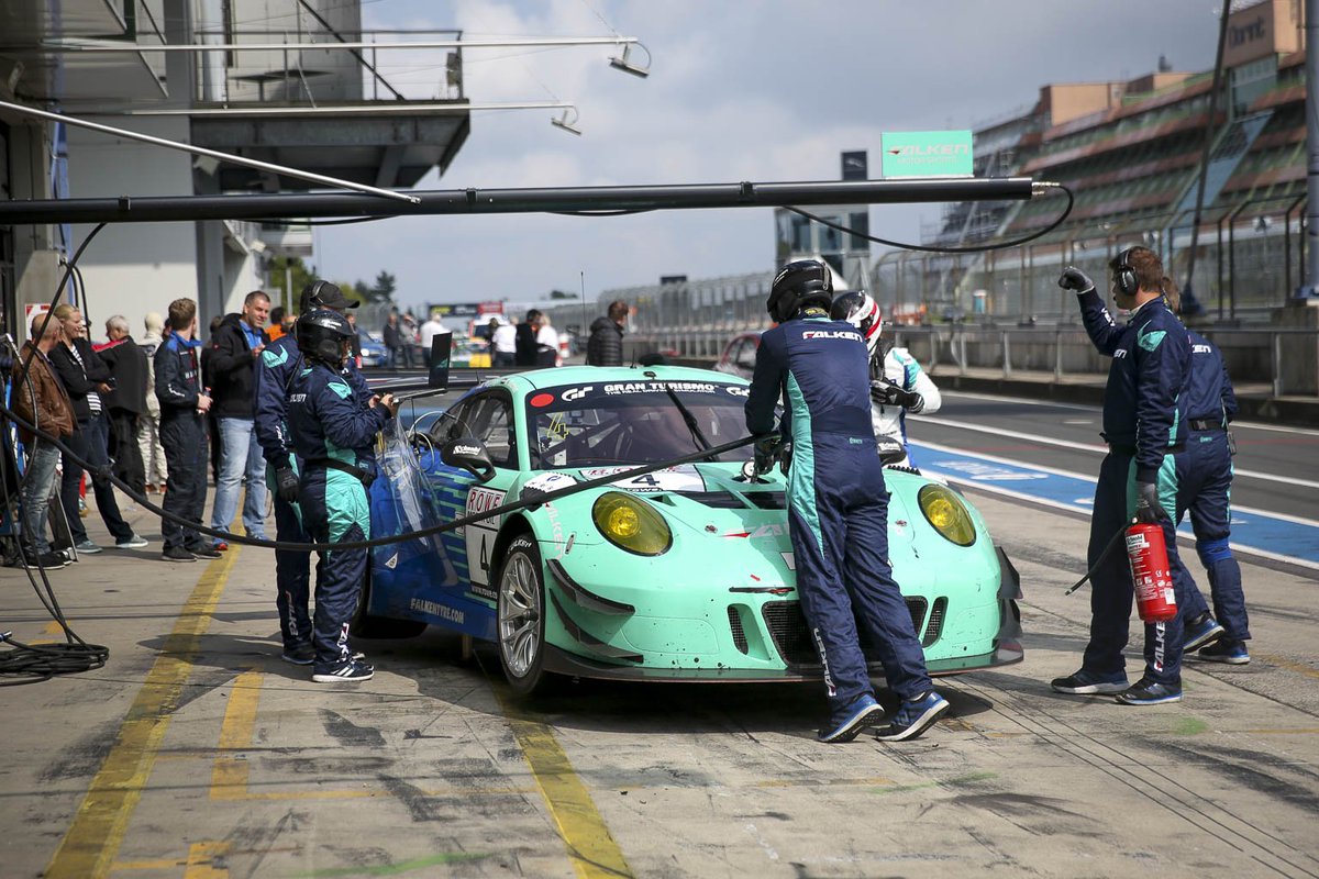 #VLN7 this Saturday: @mragginger and @RomainDumas will be behind the wheel of the Porsche 911 GT3 R of Falken Motorsports