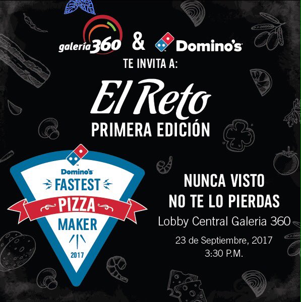 Galeria360's tweet photo. Te invitamos a #DarteLaVuelta por @DominosRD para que vivas El Reto, ¡en su primera edición! #Experiencias360
#FastestPizzaMakerrd https://t.co/ooVDgQNCmf