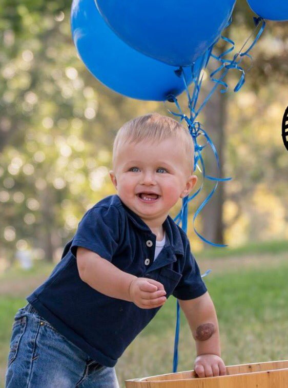 I interrupt today\s negative news to wish my beautiful grandson happy 1st birthday! 