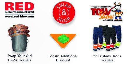 REDJustineA's tweet image. Don't forget to bring us your worn out old recovery trousers to the Tow Show next week for £5 off new. Tow Show deals still apply #swapnshop