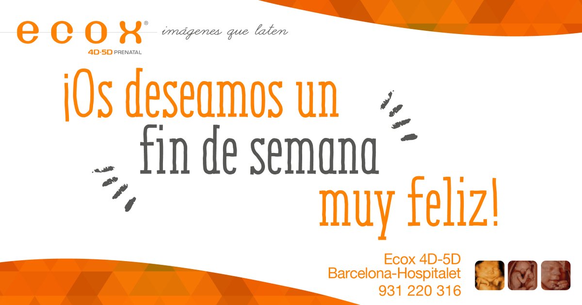 Ecografias5D's tweet photo. Feliz fin de semana!! #barcelona #ecografías #ecox5d #embarazadas #bebé #mamis https://t.co/ipsvwV7EKR