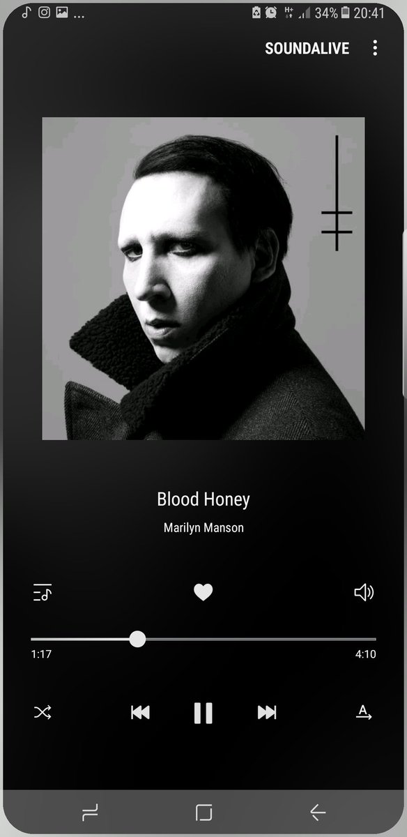 Estoy escuchando el nuevo álbum de Marilyn Manson, (comorsré el original apenas edté disponible) y AMO BLOOD HONEY