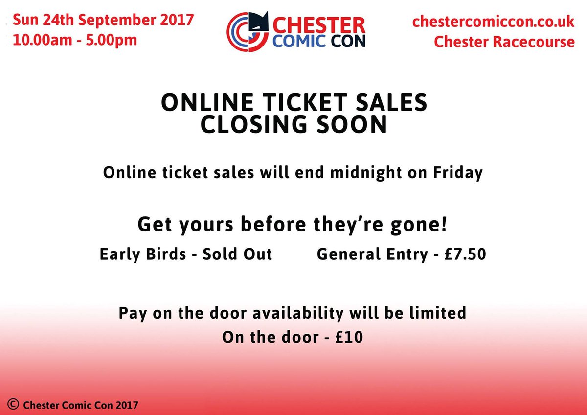 Less than 48 hours to go! Dont forget you tickets before 12 mindnight..