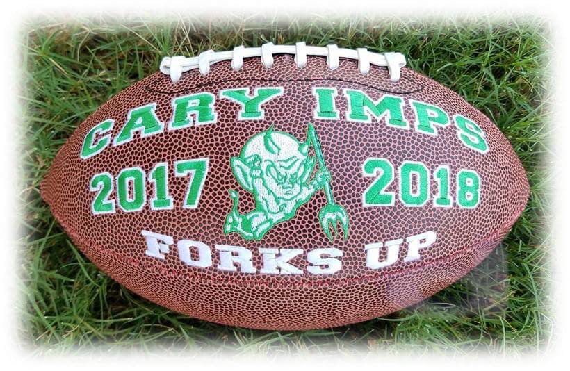 CaryImpClub's tweet photo. Thanks to CHS alum @designzbydonna for donating this football as a prize we're raffling off at our 10/20 Sponsor Night home game vs. Athens! https://t.co/4Zln9DxW66