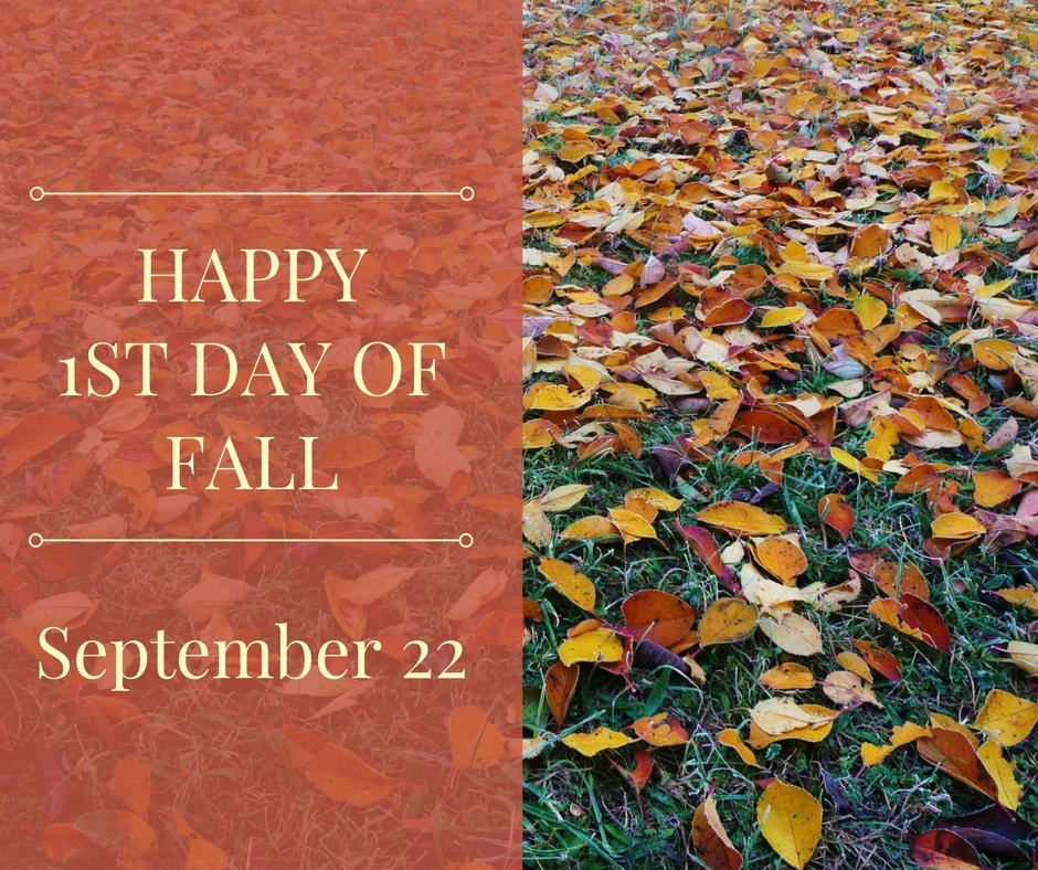 It's the first official day of fall!