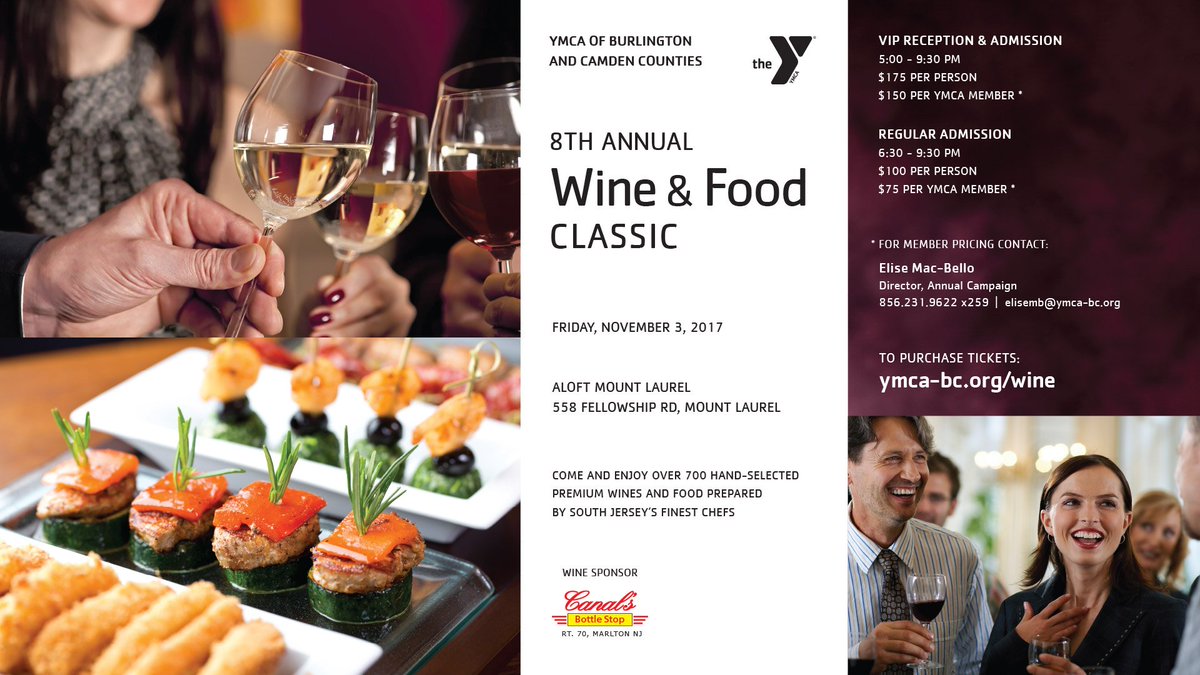 ymcabcc's tweet photo. Who doesn't love great wine, food and friends! Tickets on sale now for the Y's Wine &amp; Food Classic on Fri, Nov 3 https://t.co/bmboCVUQFi https://t.co/zEJ9yVC0wj