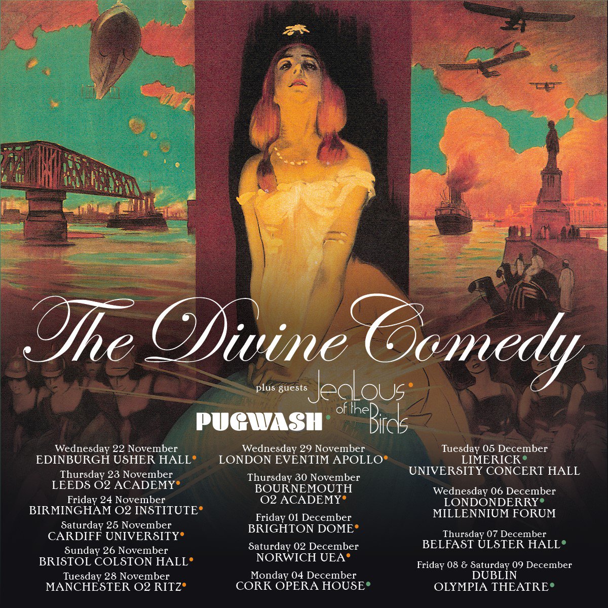 #UK - <a href="/jeliofthebirds/">Jealous of the Birds</a> will support <a href="/divinecomedyhq/">The Divine Comedy</a> on their Nov/Dec tour. Full dates and links here: ow.ly/Mi1h30fma0k