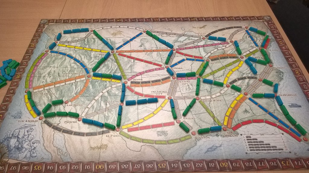 ImMisterAl's tweet photo. One of my favourite #DecisionMaths lessons of the year. Minimum Spanning Trees on a #TicketToRide board. https://t.co/nwedLrqSYb