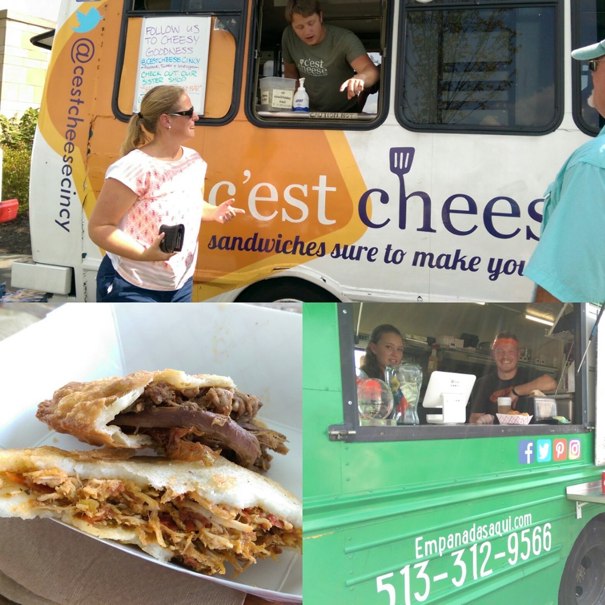 <a href="/CincyFTA/">CincyFTA</a> Festival in <a href="/summitblueash/">Summit Park Blue Ash</a> <a href="/BlueAshOhio/">City of Blue Ash</a>. Get "So Gouda" from <a href="/cestcheesecincy/">C'est Cheese Cincy</a>! Plus #empanadas from @empanadasaqui (lower left).