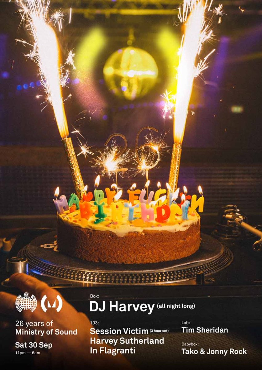 guestlistdotnet's tweet photo. .@ministryofsound turns 26th wid @moreinflagranti @harvysutherland @sessionvictim @djayharvey
https://t.co/AKZ4IqQOBi https://t.co/aPmnsM4RWM