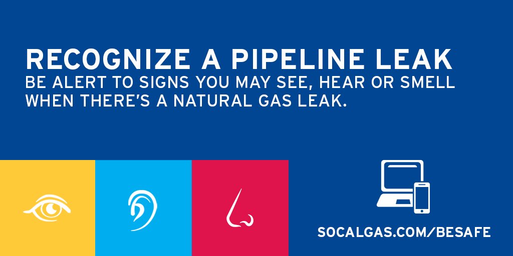 Look, Listen &amp; Smell - learn how to recognize and respond to a potential natural gas leak. More info @ ow.ly/W5n230fmC8C.