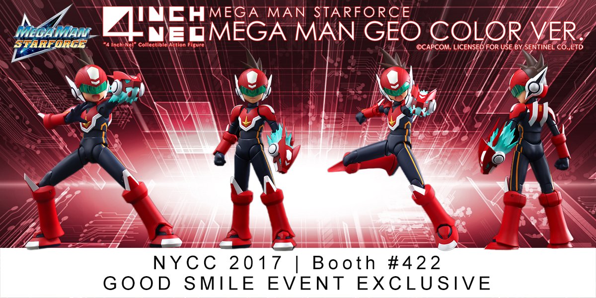 4inch-nel Mega Man Starforce Geo Color Version -- Good Smile Booth #422 Exc...