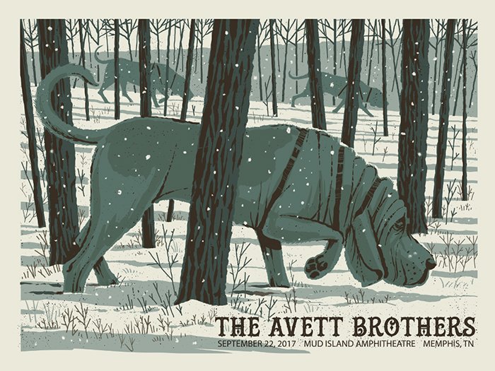 The Avett Brothers on Twitter "Poster for tonight's show at MudIslandPark is by Robert Lee at