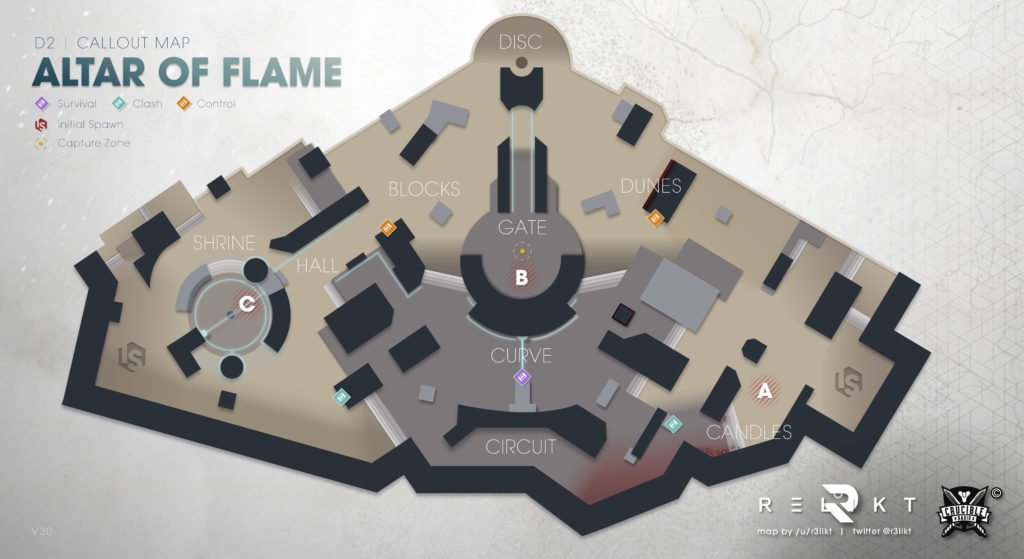 everyonepod's tweet photo. Trials of the Nine is LIVE w/ Survival on ALTAR OF FLAME!  Check out our callout map, designed by @r3likt!  More at https://t.co/VJpMMxSpwZ https://t.co/C4KIlqPSdG