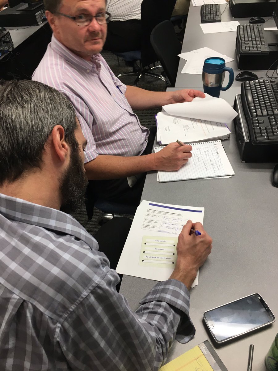 MCCSpartans1's tweet image. MCC teachers working together on writing learning targets for lessons.  #greatinstruction #collaboration