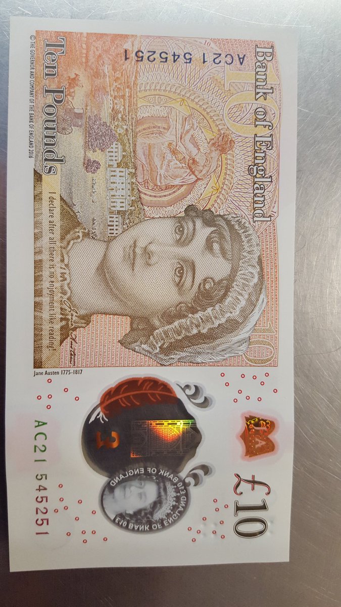 amy_flanagandy's tweet photo. My 1st new £10 note featuring a woman of note! #moneypun 😍 https://t.co/DdROMctqZf