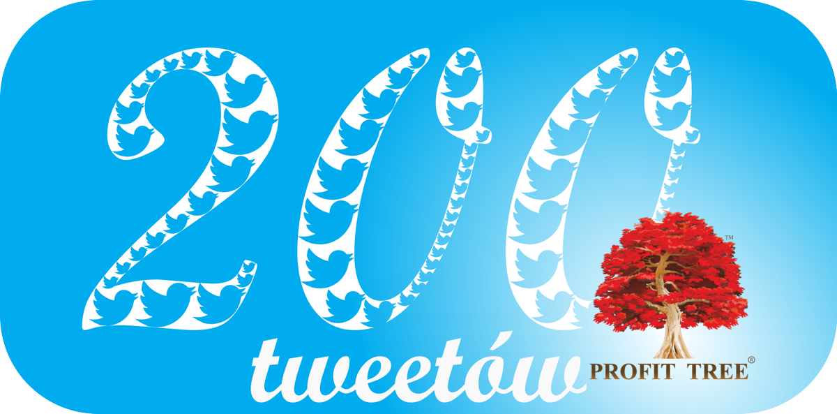 ProfitTree's tweet photo. To nasz #dwusetny #tweet! #DWIEŚCIE #JUBILEUSZ #PROFITTREE #POLESINUK #TWEETER #SOCIALMEDIA #MEDIASPOŁECZNOŚCIOWE #TWEET #BRAWOMY #MARKETING https://t.co/dsOF2p1UoX