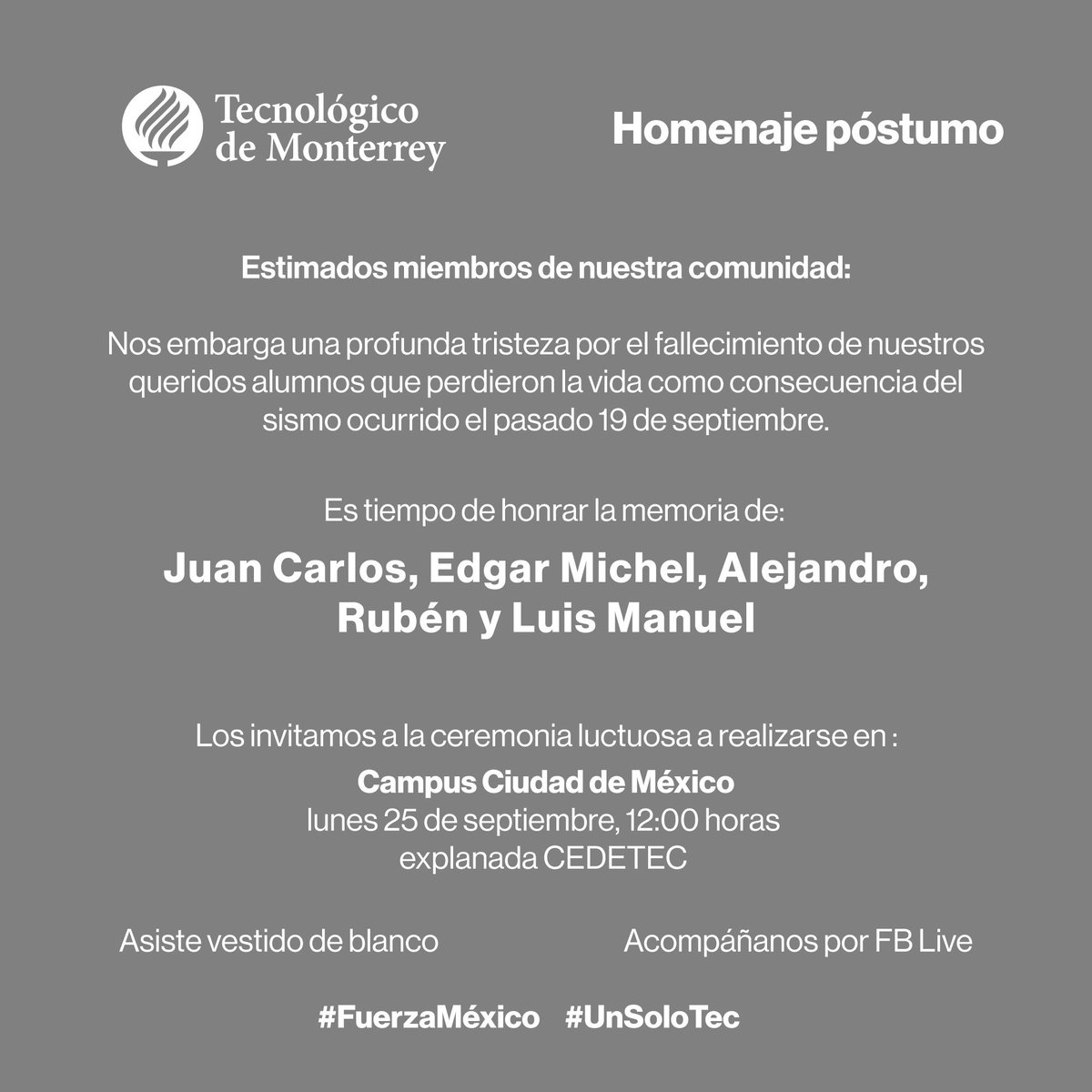 TecdeMonterrey's tweet photo. #FuerzaMéxico https://t.co/LdBW8q4tQb