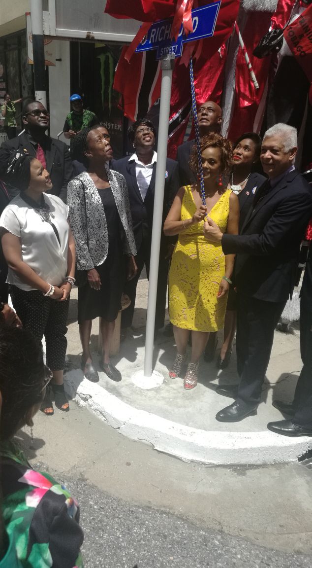 The renaming of Queen Street to Queen Janelle Commissiong Street.