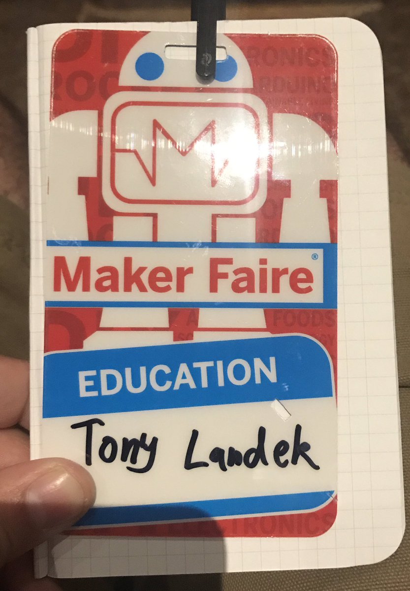 tonylandek's tweet image. Woo! Here at the world @makerfaire in NY talking all about education and making stuff #makerfaire #buildingstuff