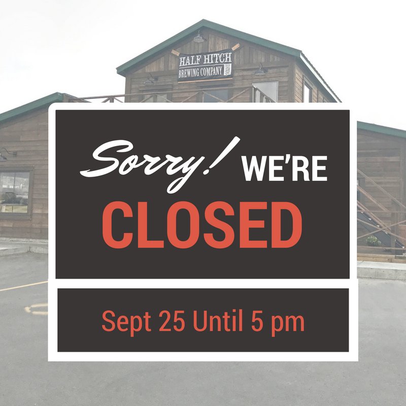 Please note, we are closed during the day for minor kitchen renovations on September 25.  Don't worry, we'll be open in time for dinner!
