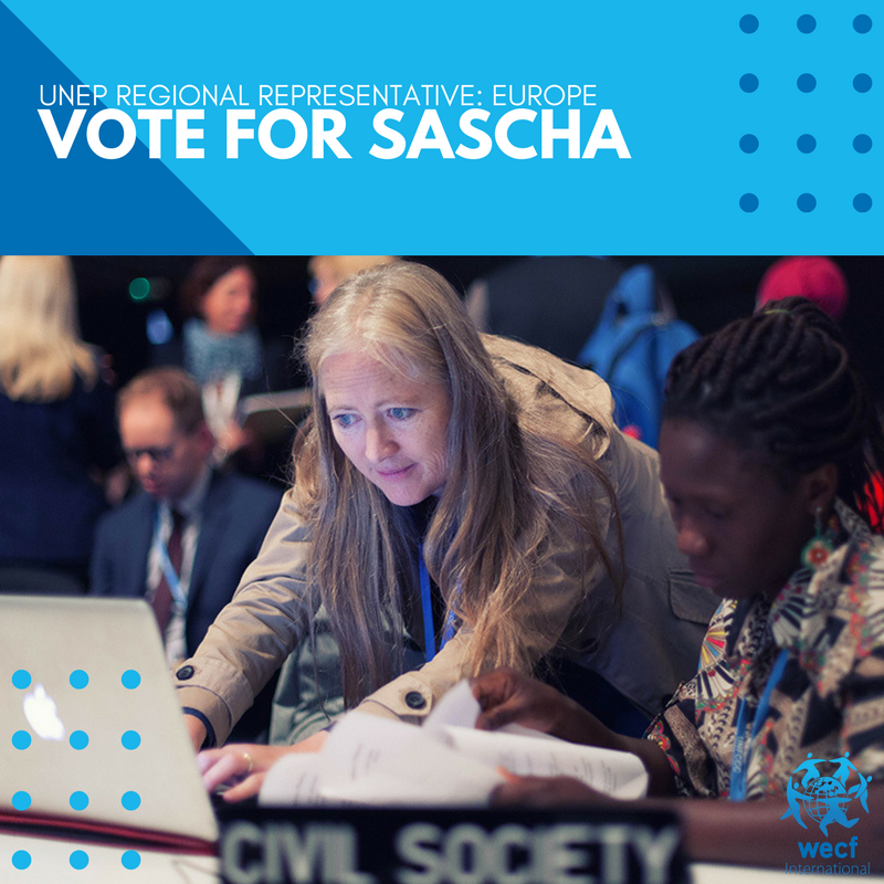 WECF_INT's tweet image. We need your support! Are you an accredited org to @UNEP? Then vote for Sascha to become regional rep before Sep 30: surveymonkey.com/r/NKB5N69