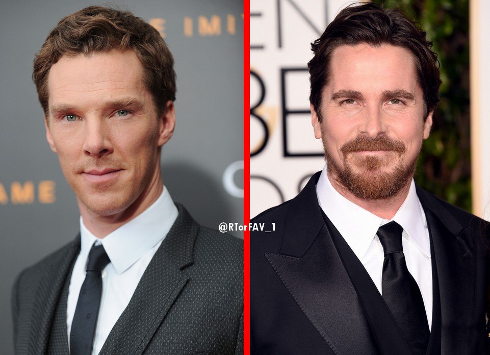 RTorFAV_1's tweet image. REQUESTED  
RT for Benedict Cumberbatch 
LIKE for Christian Bale