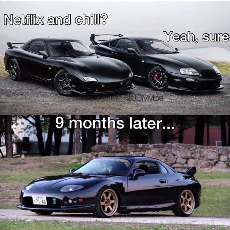 Wbperformance1's tweet photo. 😂 Yeah Right ! #Netflix #Chill  #Mazda #FD #Toyota #Supra . #Carmemes https://t.co/RbO04Z3zWo