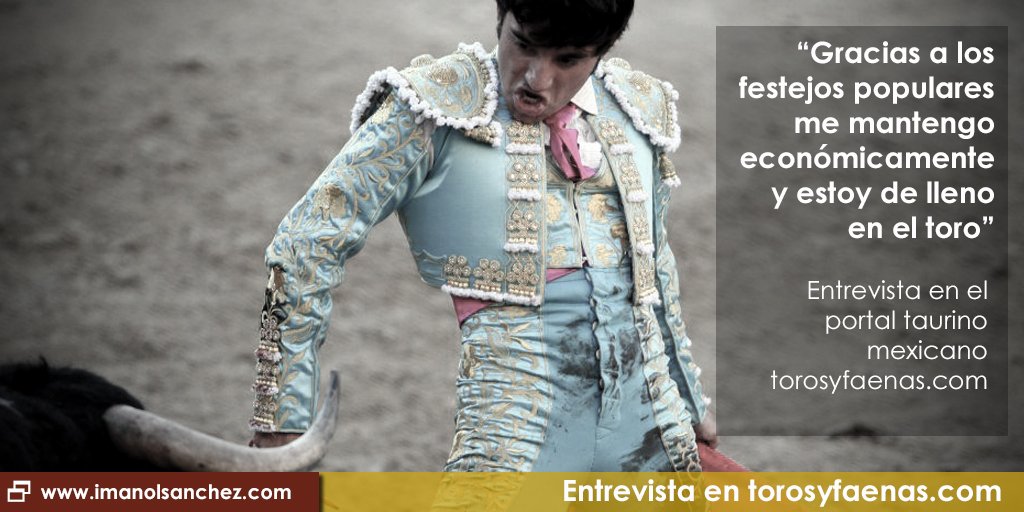 imanolsanchez's tweet photo. #prensa 📄 El portal mexicano @torosyfaenas entrevista a @imanolsanchez. Entrevista 🔗 https://t.co/on0mTf2cHT https://t.co/kGb2zhPJRI