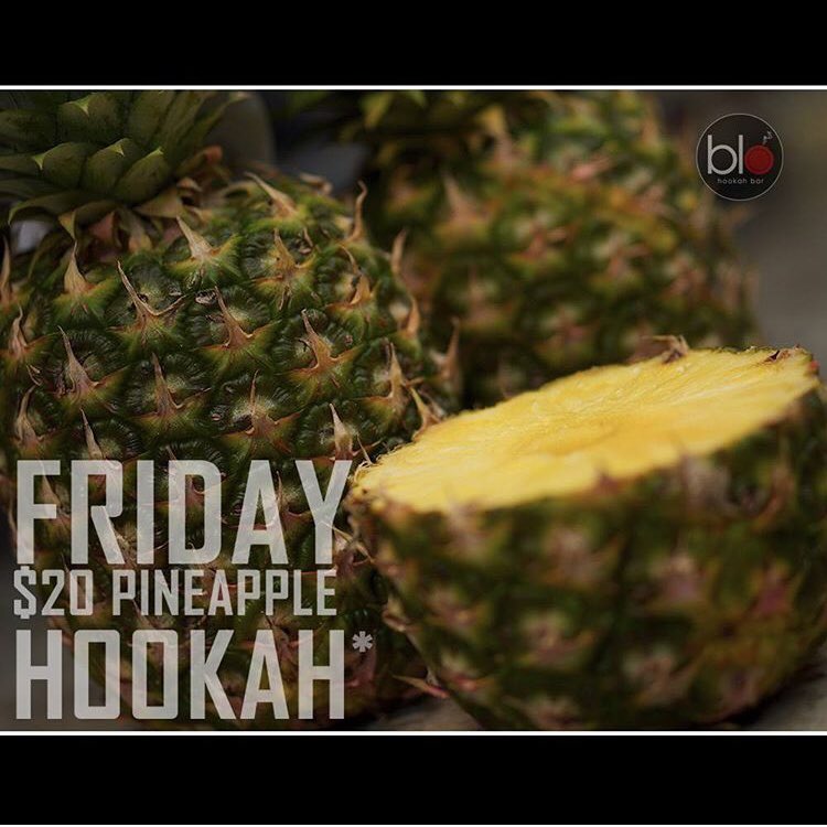 BloHookah's tweet photo. Every Friday $20 Pineapple Heads #PineappleFriday #Blo #CloudyForecast https://t.co/3iqT8PiiQ1