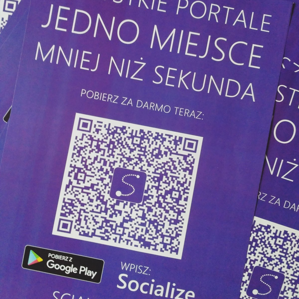 Scialize's tweet photo. Plakaty gotowe! #plakat #poster #socialize #app #startup #fioletowy #purple #bytom #polska #poland #qr #faster #simpler #better #spongepie https://t.co/MX44KDrsAV