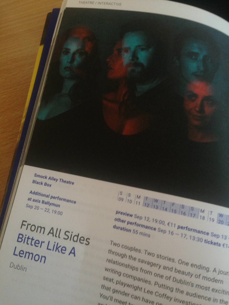 obrienmark's tweet photo. Our @dublinfringe adventure 2017 finishes tonight @axisBallymun with great house for @BitterLikeALemn #Fromallsides https://t.co/DvMJ7B5FhH