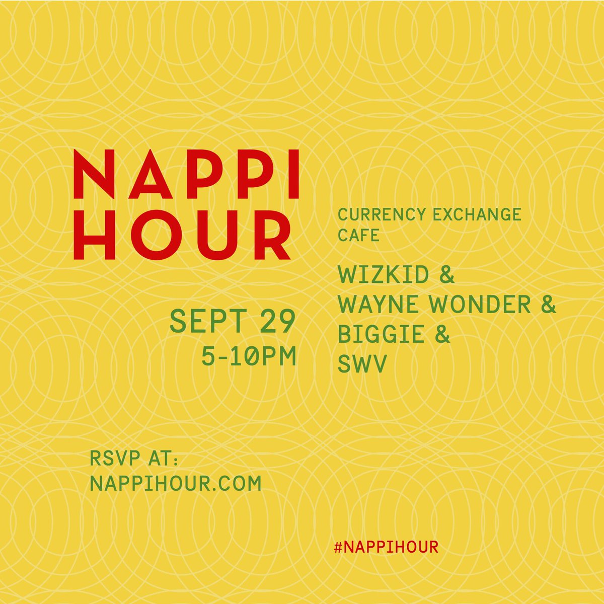 afrotrak's tweet photo. Chicago, next Friday @nappihour makes its debut at Currency Exchange Cafe for 'The Kickback.' #NappiHour RSVP here. https://t.co/SjzXSFPRGw https://t.co/GMiK0IohlM