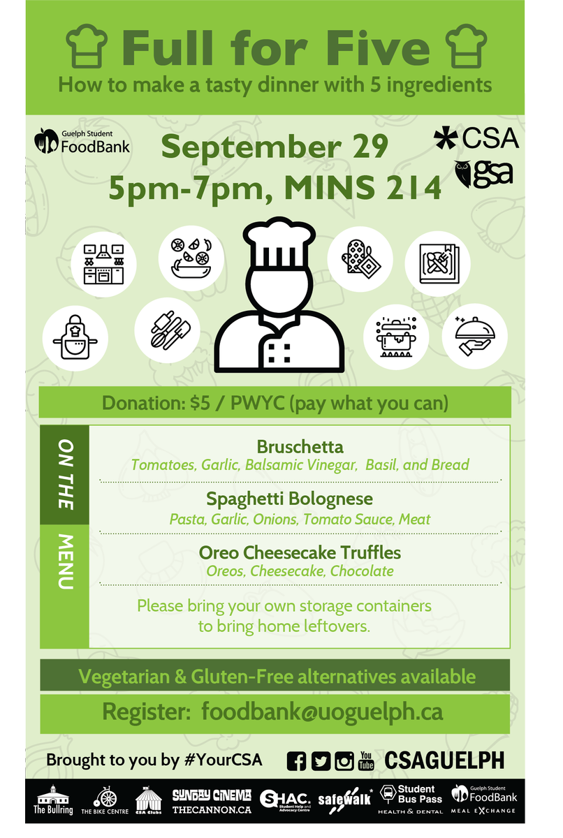 Guelph Student FoodBank on Twitter "Our 1st cooking class of the