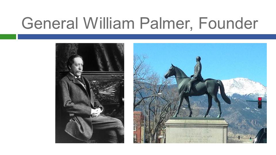 MayorofCOS's tweet photo. We have a legacy to uphold. Gen Palmer envisioned a beautiful city at the foot of Pikes Peak attracting settlers & tourists #StateOfCOS https://t.co/k0mZZFlttL