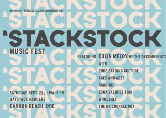 Join us this Saturday at <a href="/stackstockfest/">StackStock Festival</a> , hosted by <a href="/PublicCoastBrew/">Public Coast Brewing</a> to see some great pop &amp; rock bands from the PNW😎🎶🌲