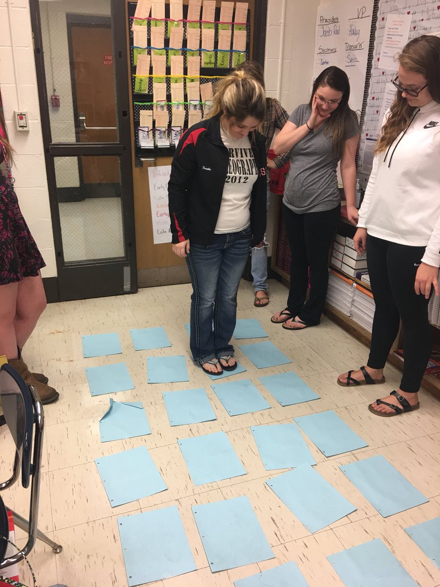 bfcareerma's tweet photo. Both classes today played Follow the pathway, a team building exercise. #team #teambuilding #teamwork #health #cte #bfma https://t.co/acnwfljBCj