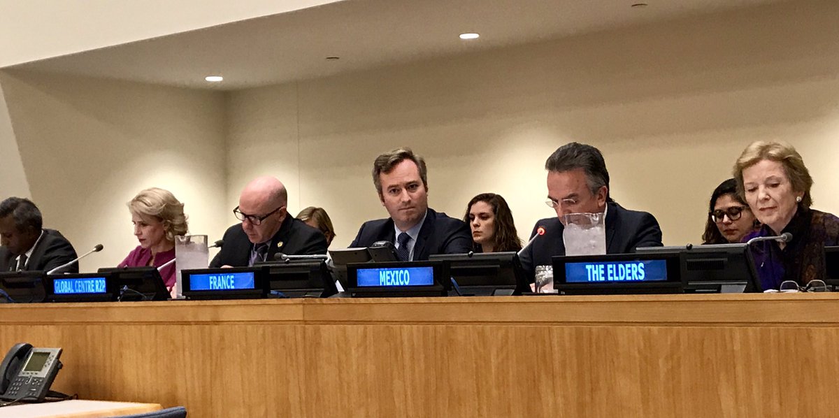 Sandomendi's tweet photo. Veto in the Security Council is not a privilege, is a responsibility when facing mass atrocities: French-Mexican initiative. #UNSCaction https://t.co/iWqInyu8uN