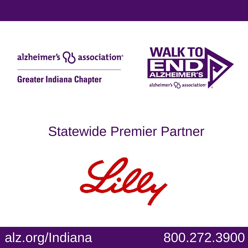 AlzIndiana's tweet image. We're proud to have @LillyPad as the 2017 Statewide Premier Partner for #Walk2EndAlz in Indiana! ow.ly/YWiRy