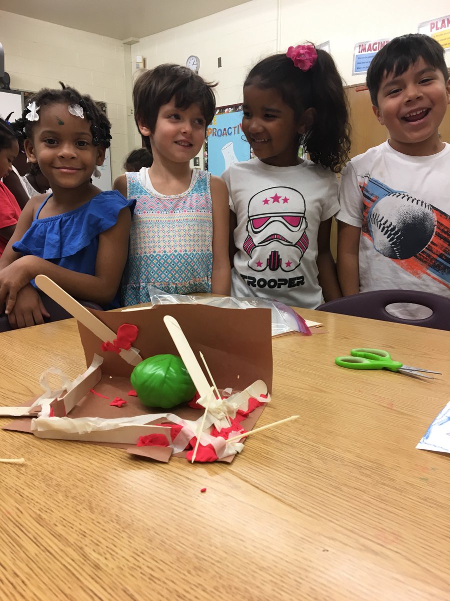 NewberrySteam's tweet photo. Kindergarten had to use some serious team work to build their fence designs!  No more bunnies eating their veggies. #steamlab #synergize https://t.co/rlbguHLHty