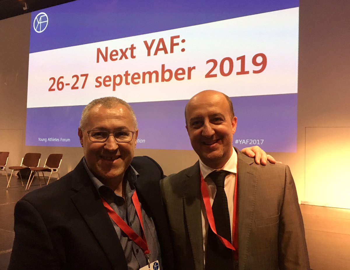 SportfisioSwiss's tweet photo. #yaf2017 ๐ gr8 friend @Marco_Cardinale ๐ฎ๐น๐ง๐ญ in Montreux ๐จ๐ญ @YAFfoundation scientific committee ๐ช @Aspire_Academy @Aspetar ciao @RodWhiteley https://t.co/VtAgyCfx0t