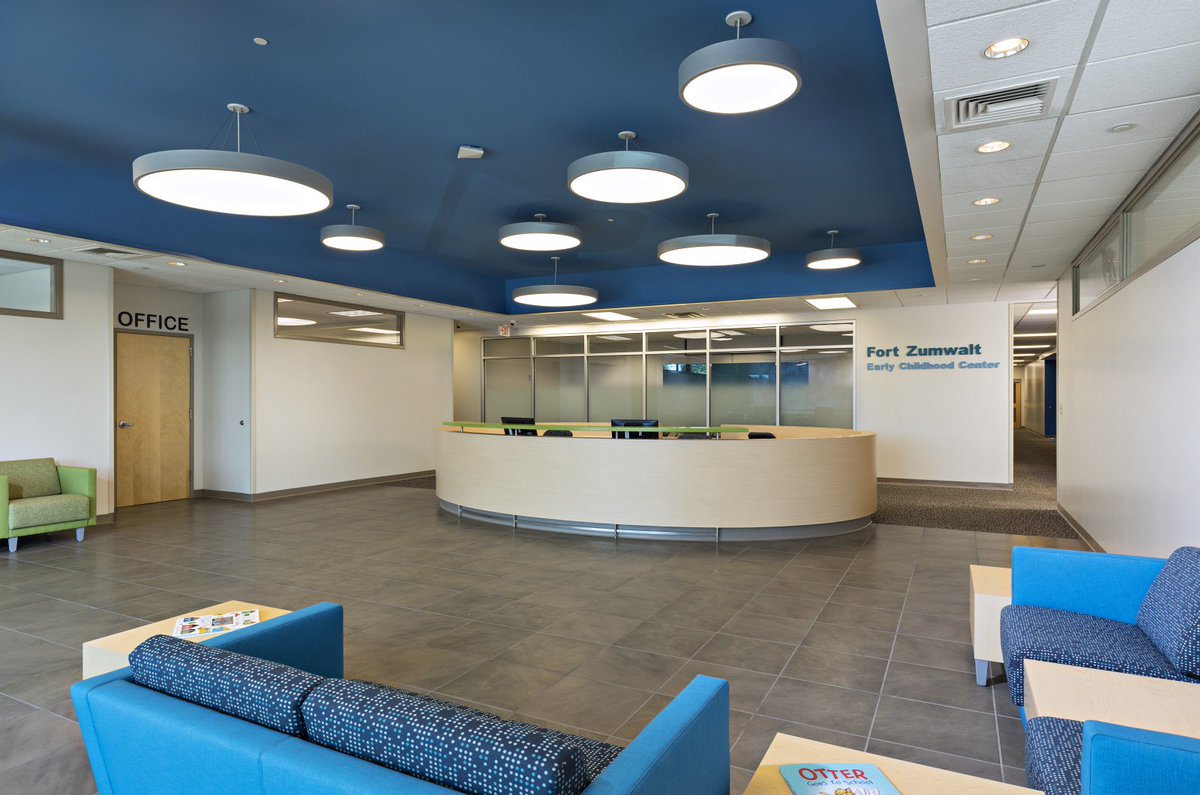 ICSConstruction's tweet image. ICS recently completed this @Ittner1899 designed early childhood center for @FZSchools. Great new creative spaces for 800 3-5 year olds!