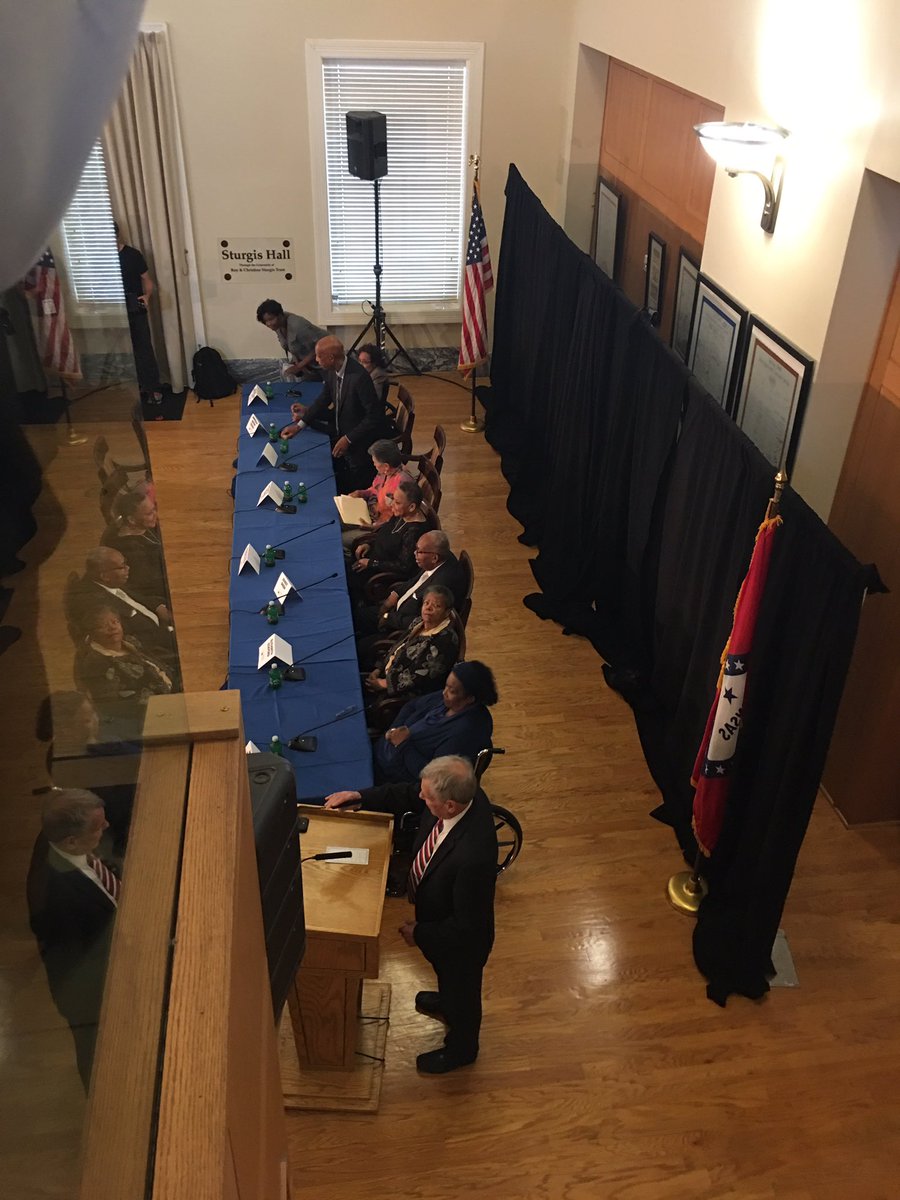 RECSolved's tweet image. Such a privilege to hear the remaining 8 members of the Little Rock 9 speak today. It gave me hope.