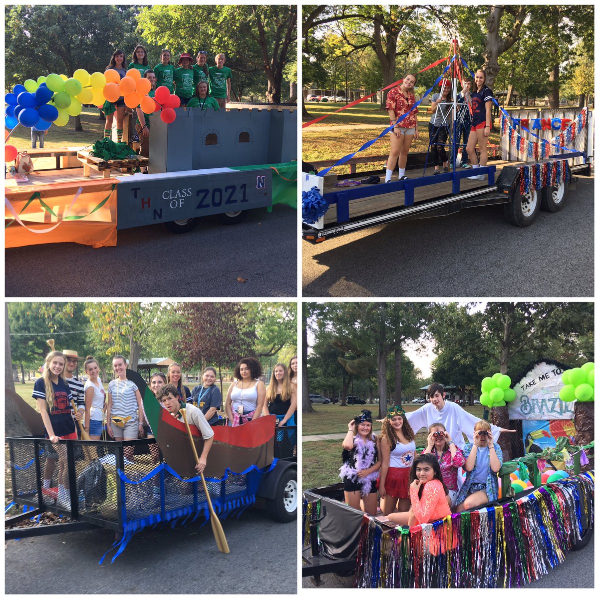 CouncilTHN's tweet photo. Congrats @THNClassof2021 for winning the float competition. 2nd @thnclassof2020, 3rd @THNClassof2018, 4th @THNclassof2019. AWESOME floats! https://t.co/JcbSbqiNNc