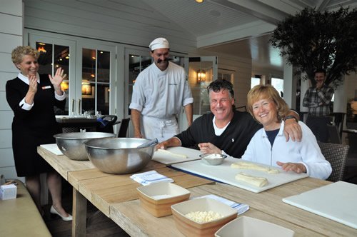 Chef Cedric &amp; Concierge Sharon are helping <a href="/nantuckethotel/">The Nantucket Hotel</a> guests make #homemadepretzels today during #stormjose. Lots of fun! #nantucketing