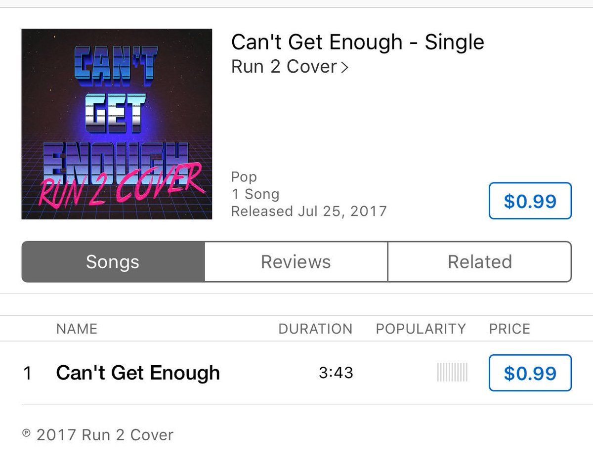 Run2Cover's tweet image. Is this what you wanted? CAN’T GET ENOUGH is available on ALL platforms! Go download your copy! #run2cover apple.co/2yvPcAd