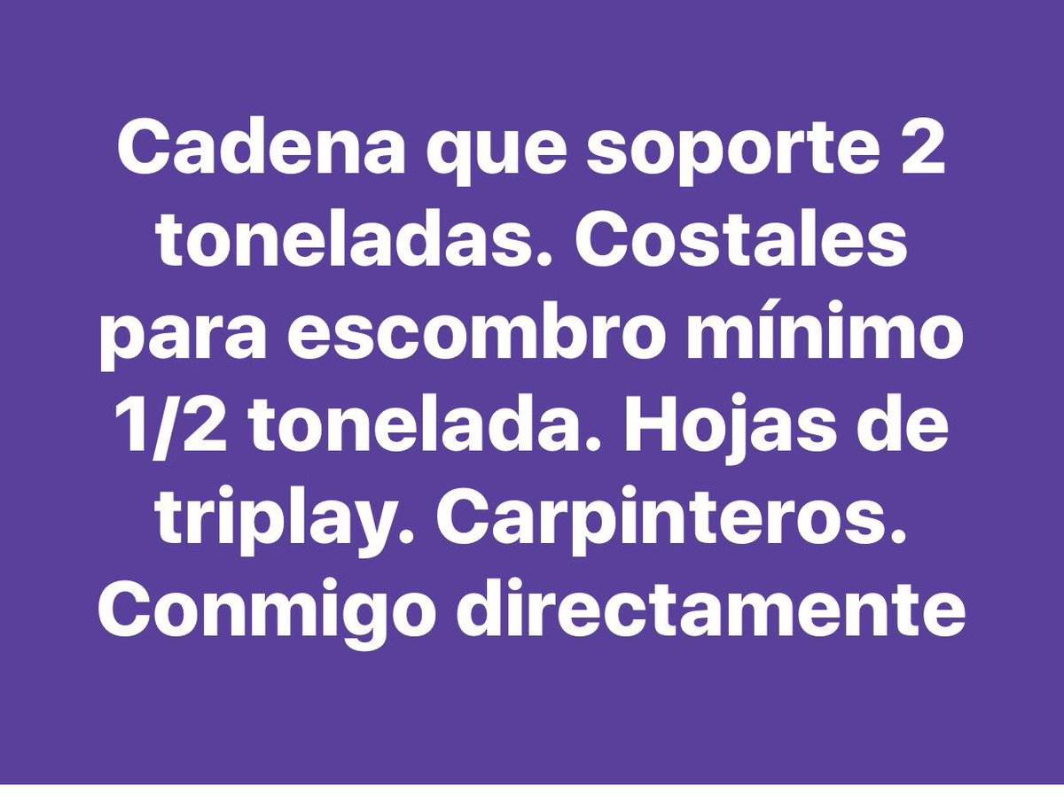 marianarovelo's tweet photo. 5:10pm del viernes. Más de dos horas y no consiguen los materiales! Porfa alguien que pueda ayudar! 🙏🏻 
Contacto: Rodrigo 5539777319 https://t.co/tTK6IUI2xg