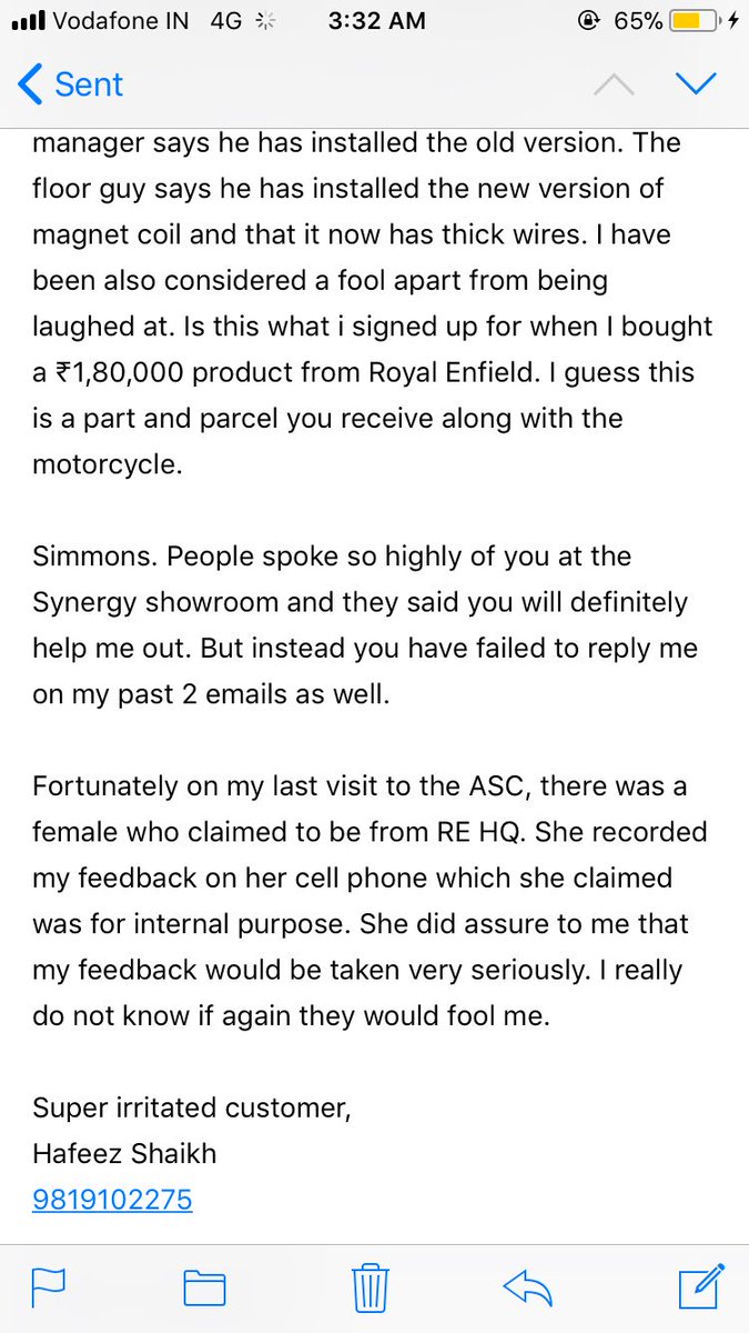 TheThrot's tweet photo. @royalenfield will i ever get proper support? Pathetic service. 2 weeks bike in ASC. Ladakh ride cancelled. South ride cancelled. https://t.co/g48WmfCsc8