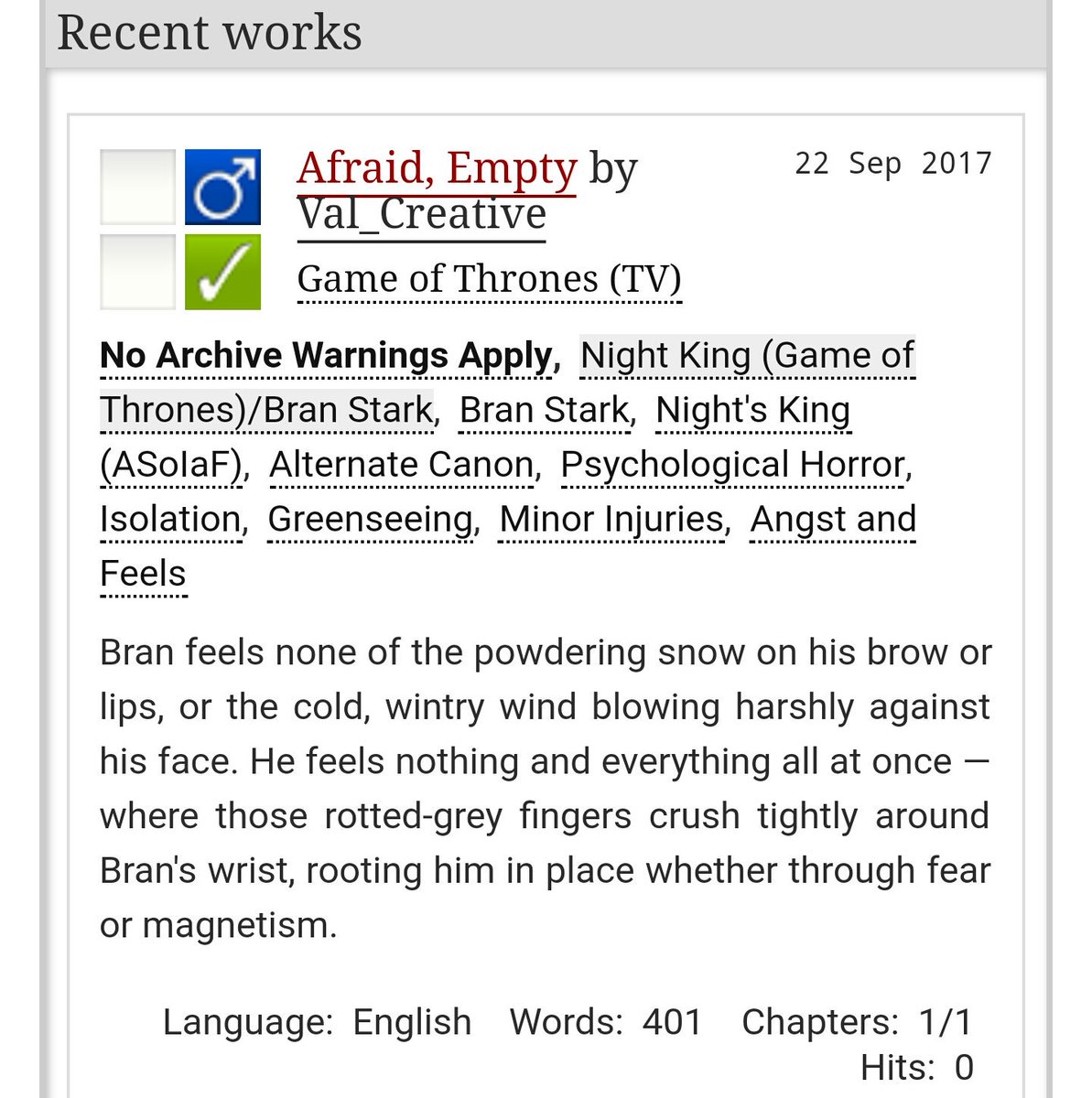 Gameofthronesfanfic Hashtag On Twitter
